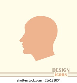 Vector illustration of a silhouette head