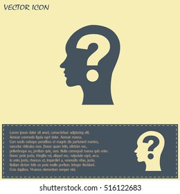 Vector illustration of a silhouette head