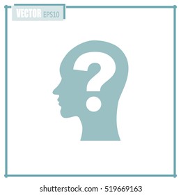 Vector illustration of a silhouette head