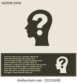 Vector illustration of a silhouette head