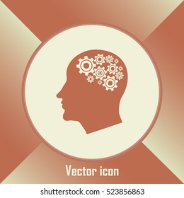 Vector illustration of a silhouette head