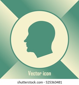 Vector illustration of a silhouette head
