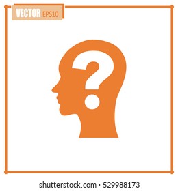 Vector illustration of a silhouette head