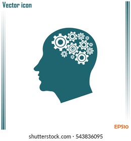 Vector illustration of a silhouette head