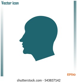 Vector illustration of a silhouette head