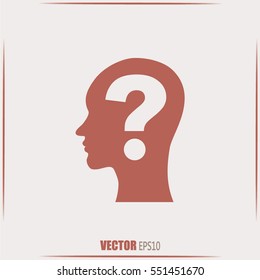Vector illustration of a silhouette head