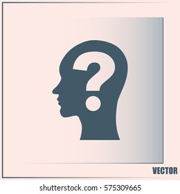 Vector illustration of a silhouette head