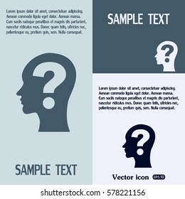 Vector illustration of a silhouette head
