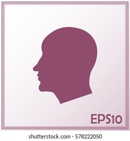 Vector illustration of a silhouette head