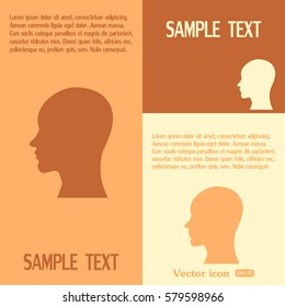 Vector illustration of a silhouette head