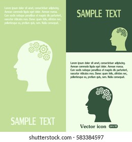 Vector illustration of a silhouette head