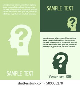 Vector illustration of a silhouette head