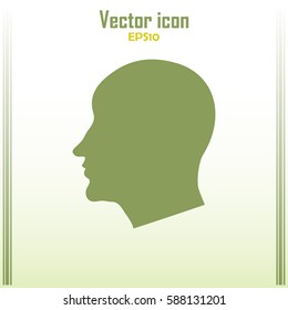 Vector illustration of a silhouette head
