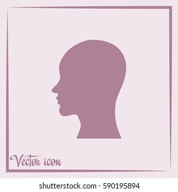 Vector illustration of a silhouette head