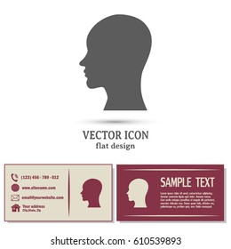Vector illustration of a silhouette head