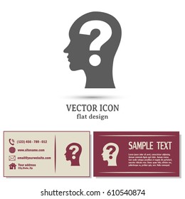 Vector illustration of a silhouette head