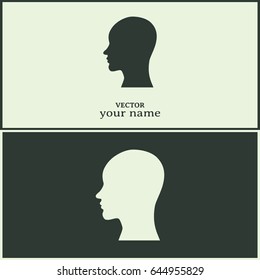 Vector illustration of a silhouette head