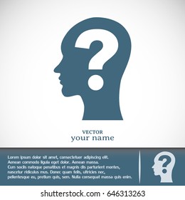 Vector illustration of a silhouette head