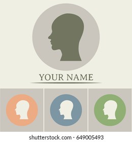 Vector illustration of a silhouette head