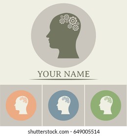 Vector illustration of a silhouette head