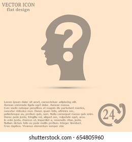 Vector illustration of a silhouette head