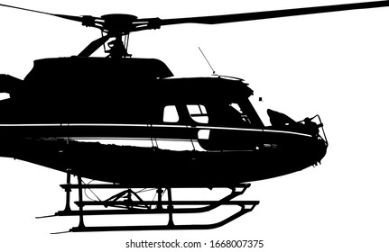 Vector illustration of silhouette helicopter