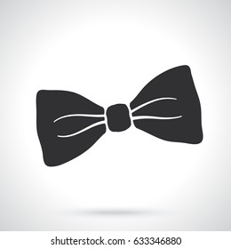 Vector illustration. Silhouette of hipster retro bow tie. Vintage elegant bowtie. Patterns elements for greeting cards, wallpapers