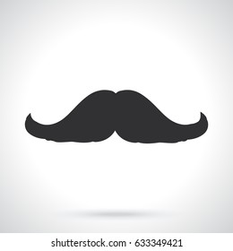 Vector illustration. Silhouette of hipsters mustache. Mens face fashion. Patterns elements for greeting cards, wallpapers
