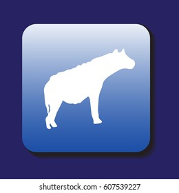 Vector illustration silhouette hyena standing