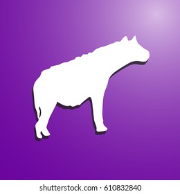 Vector illustration silhouette hyena standing