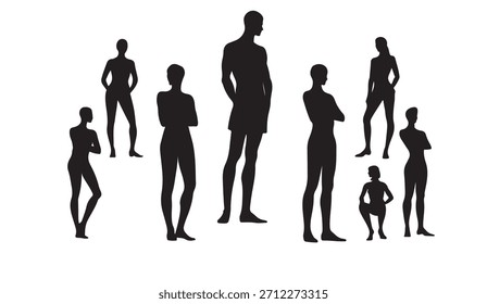 Ilustración vectorial de la silueta de un hombre