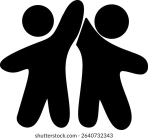 vector illustration of a silhouette of a man , friendship