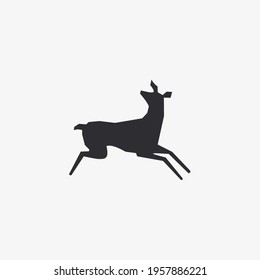 Vector illustration silhouette of a mmouse deer