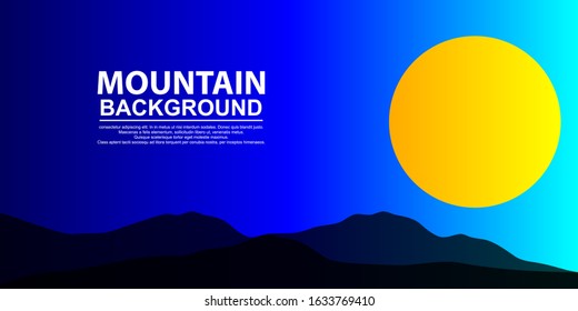 Vector illustration of a silhouette of a mountain view - vector