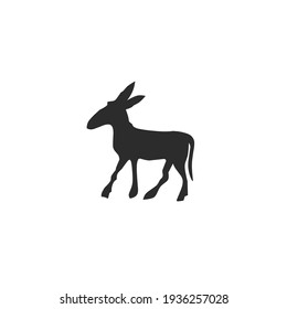 Vector illustration silhouette of a mouse deer