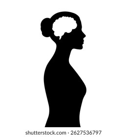 Vector illustration. Silhouette on a white background. Persona.