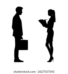 Vector illustration. Silhouette on a white background. Persona.