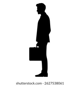 Vector illustration. Silhouette on a white background. Persona.
