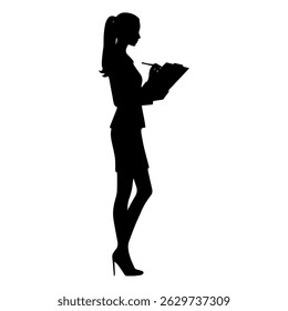 Vector illustration. Silhouette on a white background. Persona.