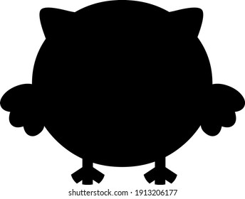 Vector illustration of the silhouette of an owl