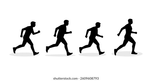 vector illustration silhouette of people walking