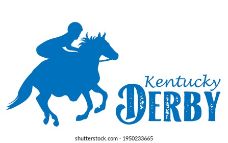 Vector Illustration of Silhouette of racing horse. Logo. Design icons. Equestrian sport. Jockey riding jumping horse. Poster. Sport. 