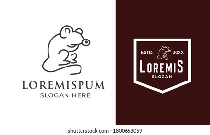 Vector illustration of a silhouette of the rat. The carrier of the disease. Drawing, picture isolated on white background. Side view, profile. Logo icon rat.rat vector logo,
mouse logo vector,mouse 4