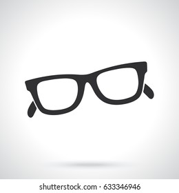 Vector illustration. Silhouette of retro sunglasses horn-rimmed glasses. Patterns elements for greeting cards, wallpapers