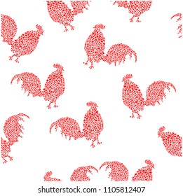 vector illustration of a silhouette of a rooster