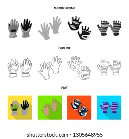 Vector illustration of silhouette and safety icon. Collection of silhouette and comfort vector icon for stock.