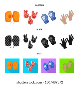 Vector illustration of silhouette and safety icon. Set of silhouette and comfort stock symbol for web.