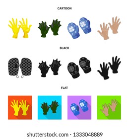 Vector illustration of silhouette and safety icon. Set of silhouette and comfort vector icon for stock.