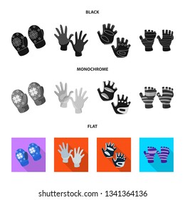 Vector illustration of silhouette and safety icon. Set of silhouette and comfort stock vector illustration.
