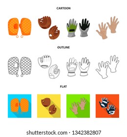 Vector illustration of silhouette and safety icon. Collection of silhouette and comfort stock symbol for web.